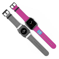 Electric Purple Badge Label Physio Fitness Watch Band