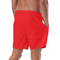 Red Men's Swim Trunks