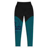 Physio Fitness Sherpa Blue Sports Leggings