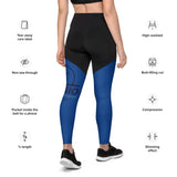 Blue Sports Leggings