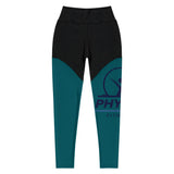 Physio Fitness Sherpa Blue Sports Leggings