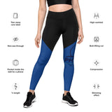 Blue Sports Leggings