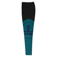 Physio Fitness Sherpa Blue Sports Leggings