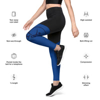 Blue Sports Leggings