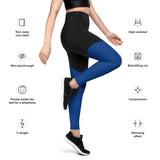 Blue Sports Leggings